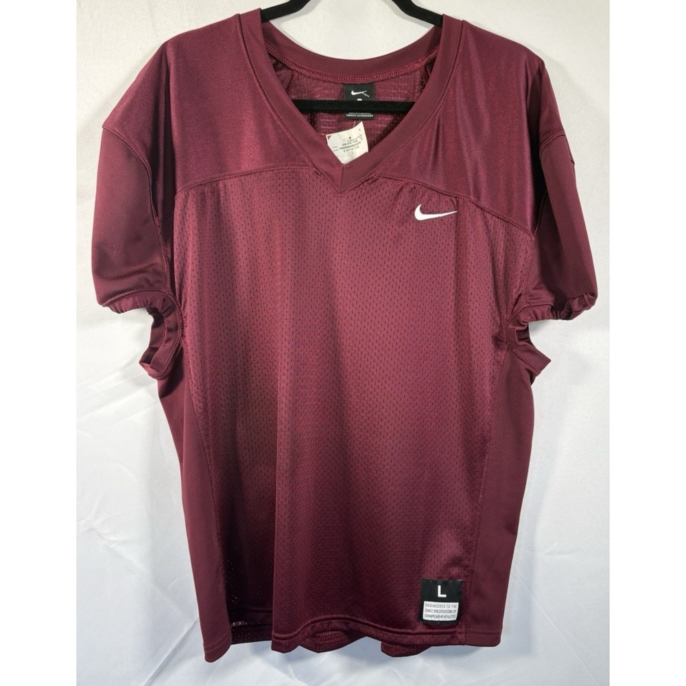 Nike Football Practice‎ Jersey size L Maroon mesh new